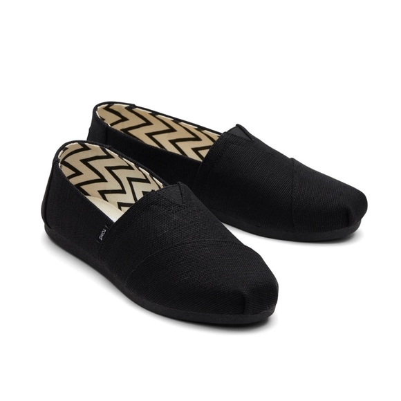 Toms Shoes - TOMS Women's, Alpargata Recycled Slip-On Solid Black 9.5